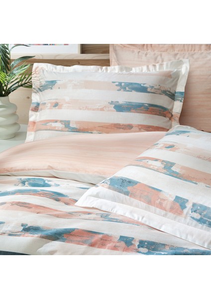 Bedding Stain Ranforce Çift Kişilik Nevresim Takımı - Pudra