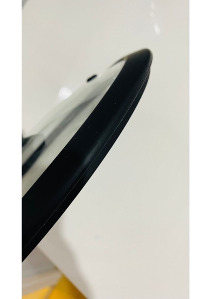 Siyah Silikonlu Cam Kapak 16 cm