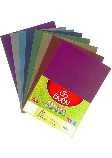 Bubu Aynalı Fon Kartonu 50X70 cm Karışık Renk 10'lu Paket