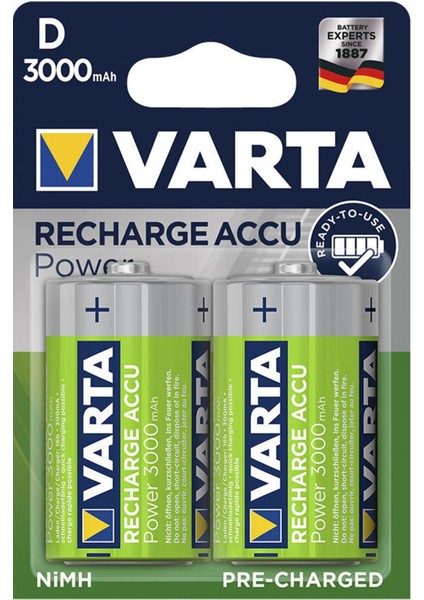 Varta Recharge Accu Power D 3000 Mah
