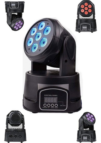 Wash-107 DMX Moving Head Robot Sahne Işık Sistemi 7x10W RGBW