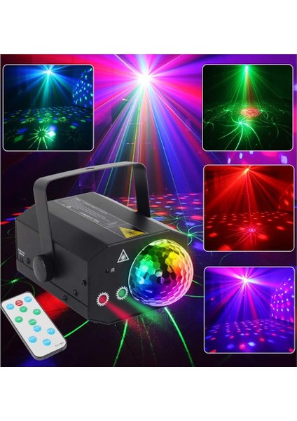 QD-16 RGB Sahne Led ve Lazer Işık 16 Çeşit Desen