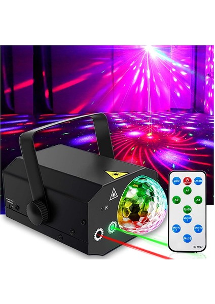 QD-16 RGB Sahne Led ve Lazer Işık 16 Çeşit Desen