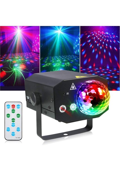QD-16 RGB Sahne Led ve Lazer Işık 16 Çeşit Desen