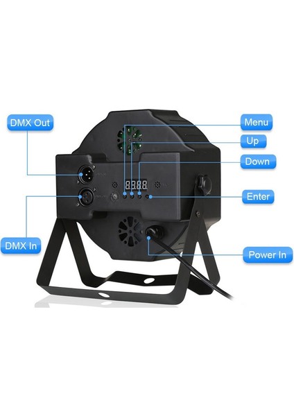 Par-136X Led Par Sahne Işık Sistemi 1x36 Watt RGB DMX512