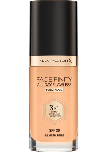 Max Factor Facefinity 3in1 Fondöten No:62 Warm Beige