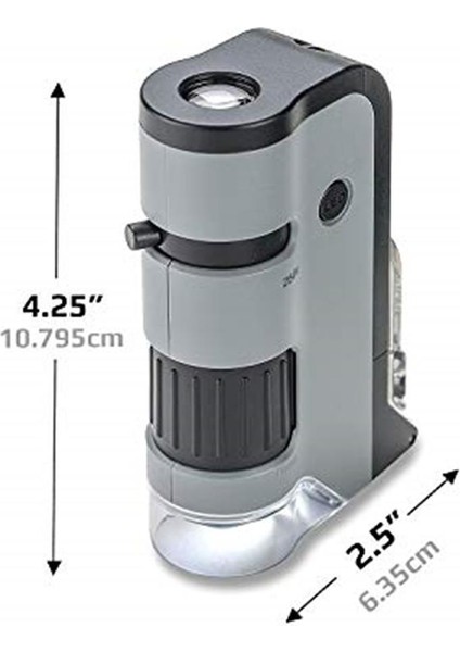 Carson Microflip 100250X LED Işıklı Cep Mikroskop Akıllı Telefon Digiscoping Adaptör Klipsli