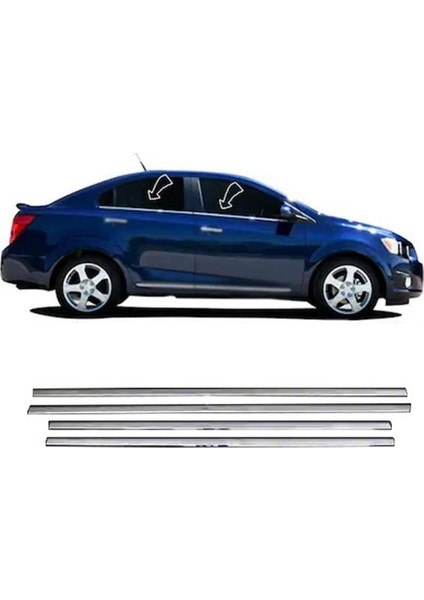 Chevrolet Lacetti Sedan - Cam Çıtası - 4 Parça Krom -2004-2011 fiyatları