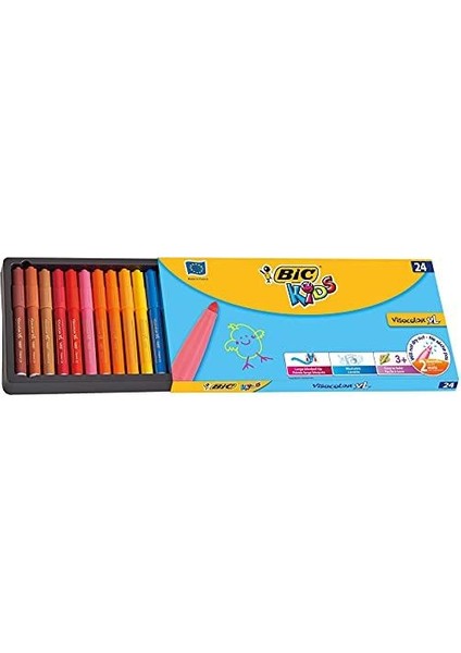 Bic Kids Visa Color Xl Keçeli Boya Kalemi 24 Renk