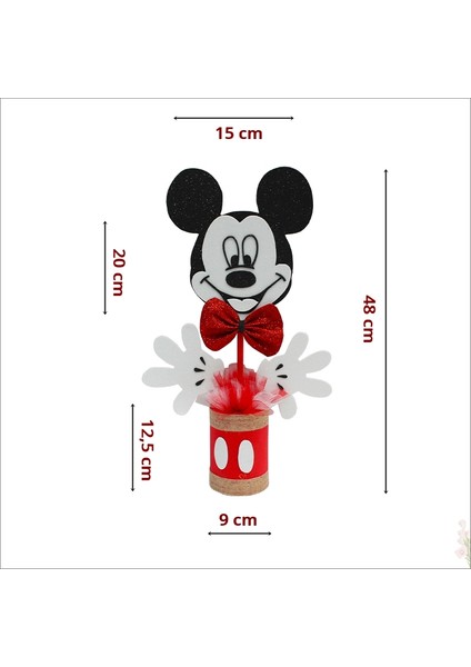 Mickey Mouse Masa Süsü - 48CM x 15CM fiyatları