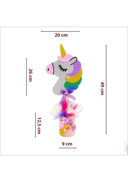 Unicorn Masa Süsü - 49CM x 20CM fiyatları