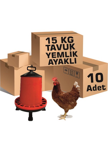 15 kg Tavuk Yemlik Ayaklı 10 Adet