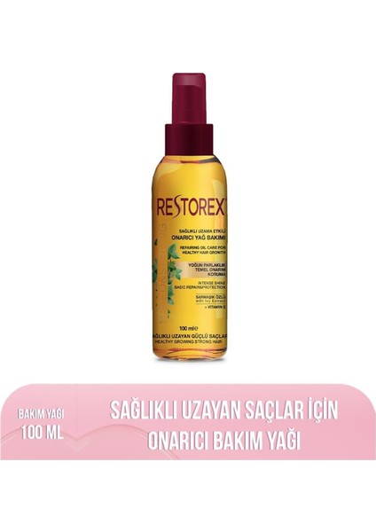 Sağlıklı Uzama Etkili Onarıcı Bakım Saç Bakım Yağı 100 ml