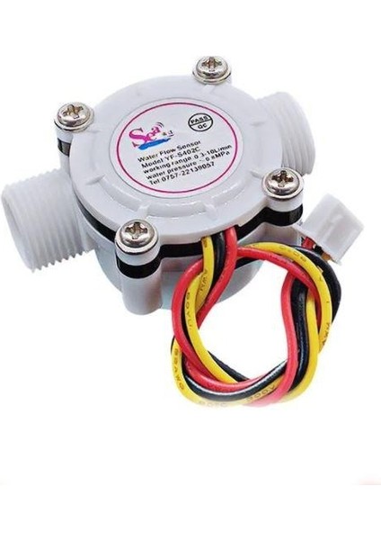 YF-S402C 5-18V Su Akış Sensörü (Deniz) Debimetre G3/8 0.3-10L/DK