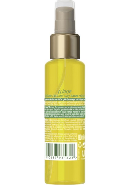 Avokado Doğanın Enerjisi Saç Bakım Yağı 80 ml