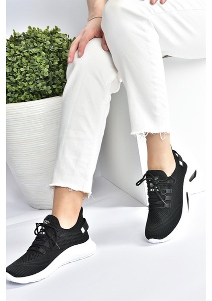 Siyah/beyaz Triko Kumaş Kadın Spor Ayakkabı M702006204 fiyatları