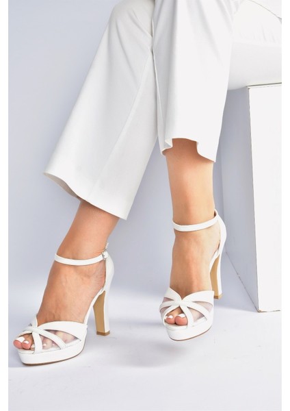 Sedef Platform Topuklu Kadın Abiye Ayakkabı M348202009