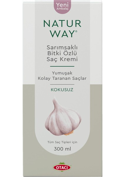 Naturway Saç Kremi Sarımsaklı Bitki Özlü 300 Ml