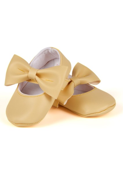 Sarı Kız Bebek Suni Deri Fiyonklu Babet Patik fiyatları