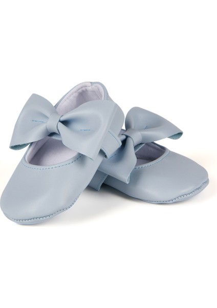 Mavi Kız Bebek Suni Deri Fiyonklu Babet Patik fiyatları