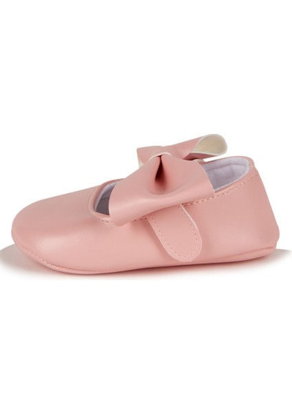 Pembe Kız Bebek Suni Deri Fiyonklu Babet Patik fırsatları