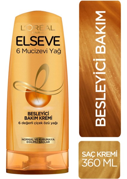 L'oreal Paris Elseve 6 Mucizevi Yağ Besleyici Bakım Kremi 360 ml