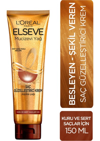 L'oreal Paris Elseve Mucizevi Yağ Saç Güzelleştirici Krem 150 ml