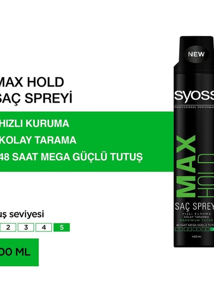 Saç Spreyi Maksimum Tutuş 400 ml fiyatları