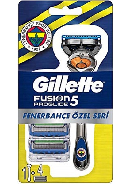 Fusion5 Proglide Tıraş Makinesi + Yedek Tıraş Bıçağı 4'Lü Fenerbahçe Özel Seri