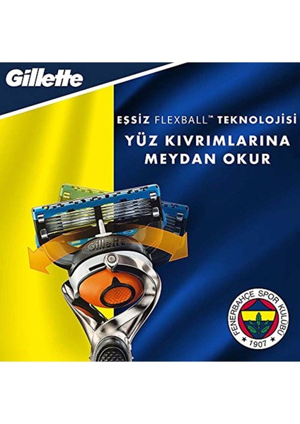 Fusion5 Proglide Tıraş Makinesi + Yedek Tıraş Bıçağı 4'Lü Fenerbahçe Özel Seri modelleri