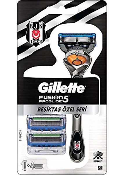 Fusion5 Proglide Tıraş Makinesi + Yedek Tıraş Bıçağı 4'Lü Beşiktaş Özel Seri