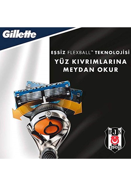 Fusion5 Proglide Tıraş Makinesi + Yedek Tıraş Bıçağı 4'Lü Beşiktaş Özel Seri