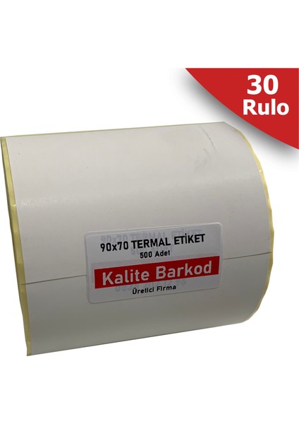 90X70 Termal Etiket-30 Rulo Barkod Etiketi