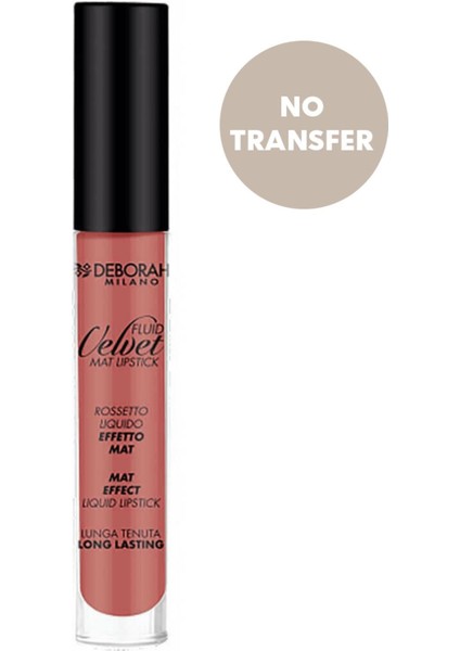 Milano Fluid Velvet Mat Ruj No: 13