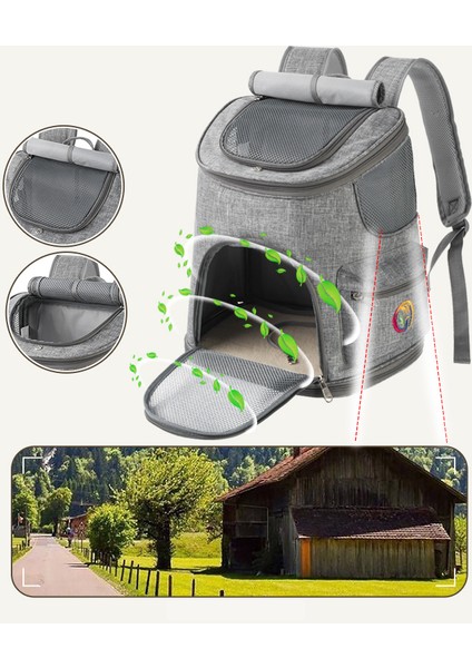 QS-092 Taşınabilir Kedi Taşıyıcı Tote Sırt Çantası Nefes Pet Omuz Çantası Seyahat Açık - Gri (Yurt Dışından) indirimleri