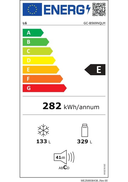 Lg GC-B569NQLM E Sınıfı 462 Lt No Frost Buzdolabı