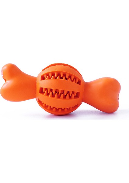 Pet Köpekler Yiyecek Isırmaya Karşı Dayanıklı Besleyici Diş Temizleme Topu - Boyut: S / Turuncu (Yurt Dışından)