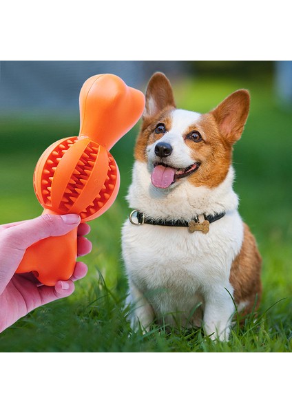 Pet Köpekler Yiyecek Isırmaya Karşı Dayanıklı Besleyici Diş Temizleme Topu - Boyut: S / Turuncu (Yurt Dışından) fiyatları