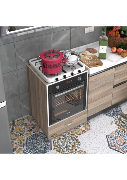 Kenzlife ankastre modülü kabini flor crd kapaklı fırın ocak dolabı sabit tabla fiyatları