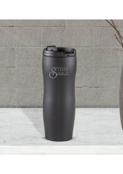 Kişiye Özel 783 Siyah Çelik Termos Bardak 400ML