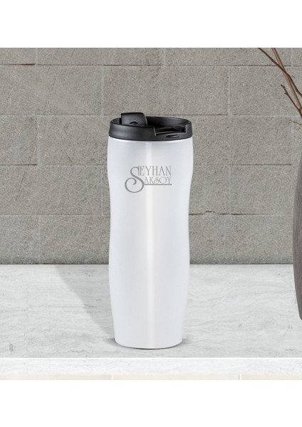 Kişiye Özel 783 Beyaz Çelik Termos Bardak 400ML