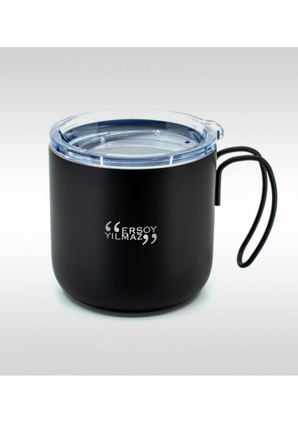 Kişiye Özel Siyah Çelik Bardak 240ML
