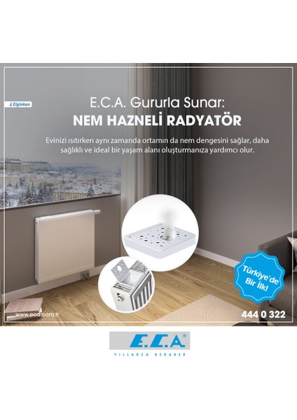 Eca Panel Radyatör 500X2600 Pkkp Tip 22