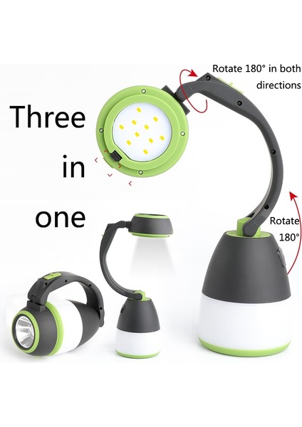 Y11 USB Ev Masa Lambası Açık Macera Kamp Lambası LED Glare Fener (Yeşil) (Yurt Dışından)