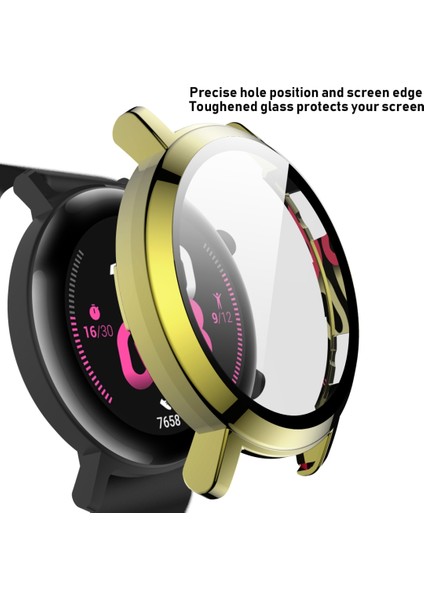 For Huawei Watch Gt2 42MM 2 In 1 Tempered Glass Screen Protector + Fully Plating Pc Case(Golden) (Yurt Dışından) modelleri