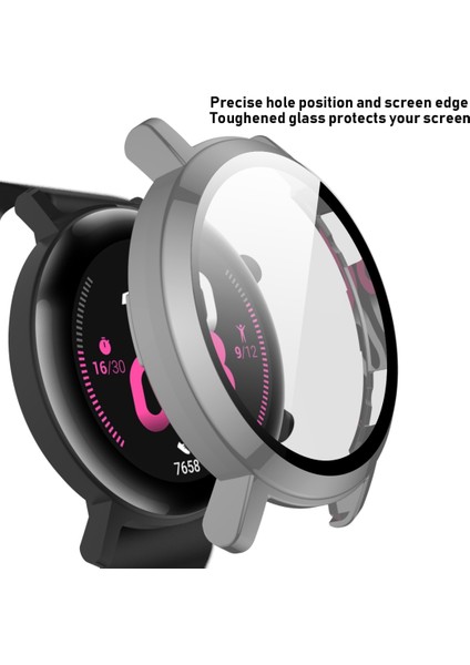 For Huawei Watch Gt2 42MM 2 In 1 Tempered Glass Screen Protector + Fully Plating Pc Case(Gray) (Yurt Dışından) modelleri