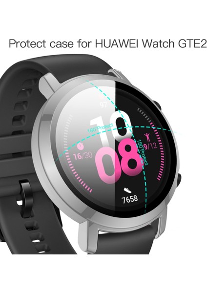 For Huawei Watch Gt2 42MM 2 In 1 Tempered Glass Screen Protector + Fully Plating Pc Case(Gray) (Yurt Dışından) fırsatları