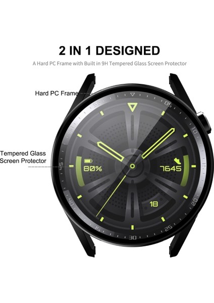 For Huawei Watch Gt 3 42MM Enkay Matte Pc Frame + Tempered Glass Protector Case(Dark Blue) (Yurt Dışından) fiyatları