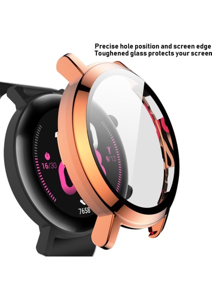 For Huawei Watch Gt2 42MM 2 In 1 Tempered Glass Screen Protector + Fully Plating Pc Case(Rose Gold) (Yurt Dışından) modelleri