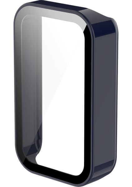 For Xiaomi Redmi Smart Band Pro Pc + Tempered Glass Watch Protective Case(Ink Blue) (Yurt Dışından)